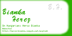 bianka hercz business card